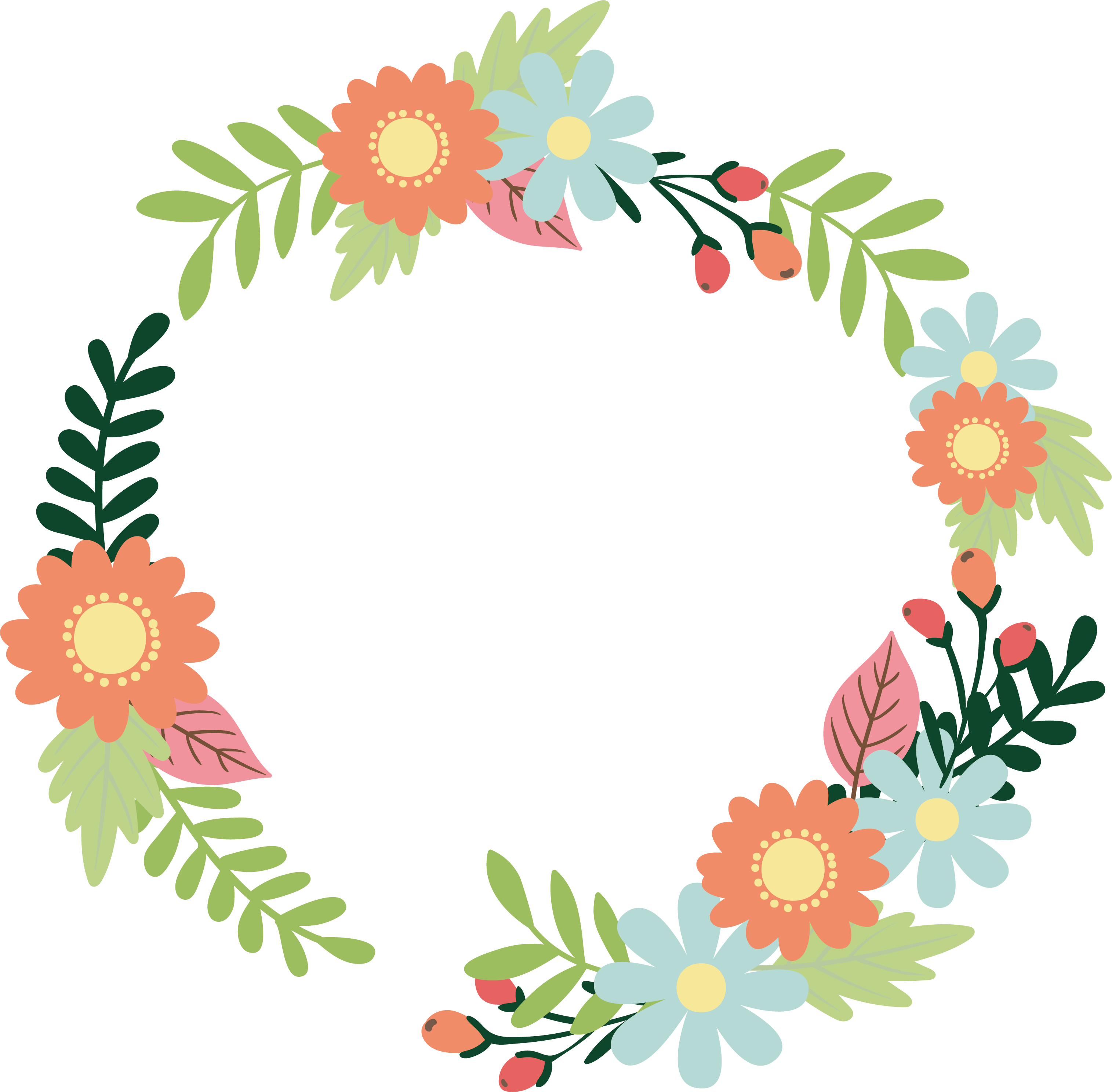 Floral Design Flower Garland Download - Floral Design Box Png Clipart (3030x2976), Png Download