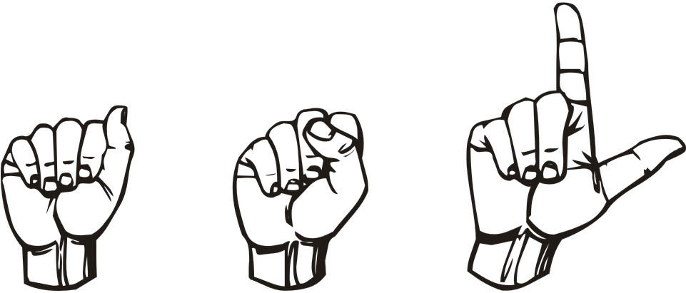 American Sign Language Club Clipart (960x480), Png Download