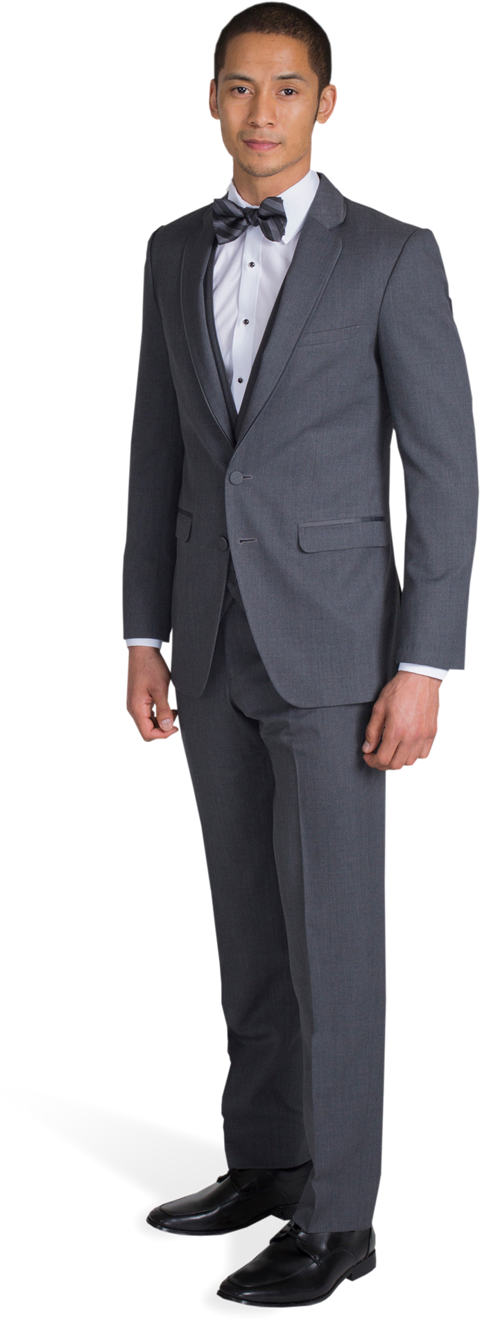 Charcoal Gray Notch Lapel Suit - Midnight Blue Double Breasted Suit Clipart (1188x1980), Png Download
