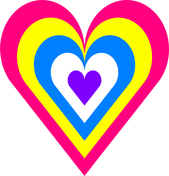 Small - Colorful Heart Clipart - Png Download (570x594), Png Download