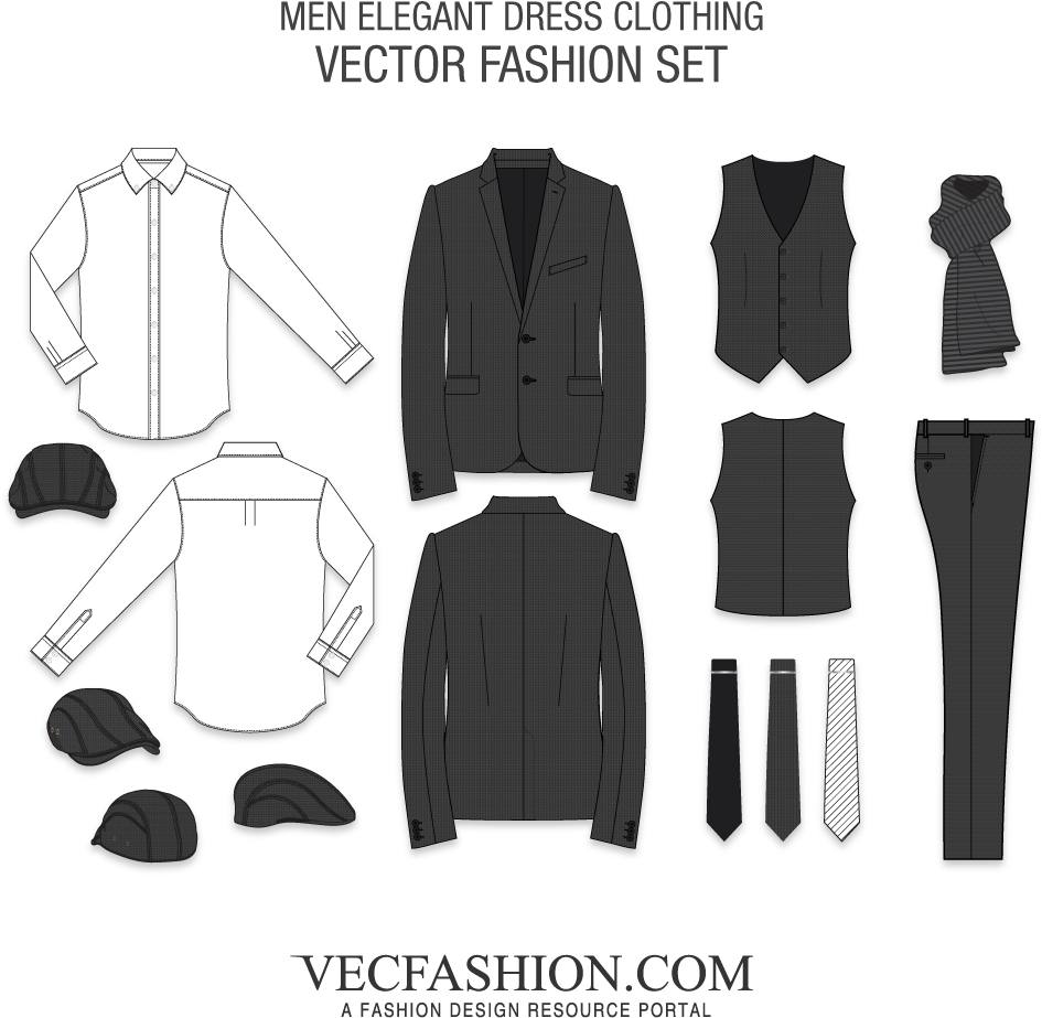 Jacket Flat Men Clipart (600x600), Png Download