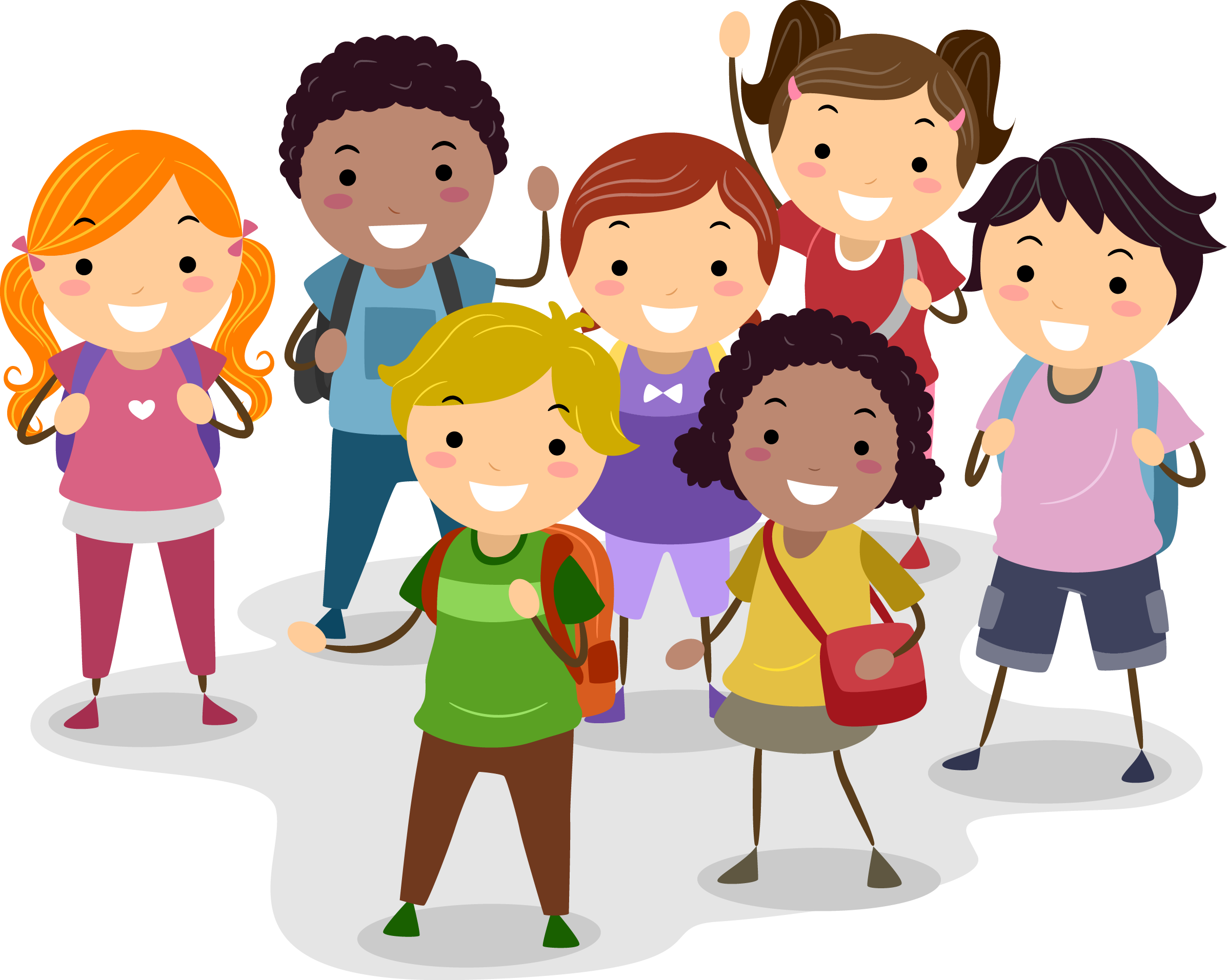 Free Png Kids School Students Images Png Png Image - Cartoon Character Children Clipart (850x680), Png Download
