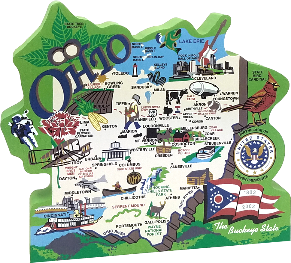 Ohio Map Cartoon Clipart (1000x890), Png Download