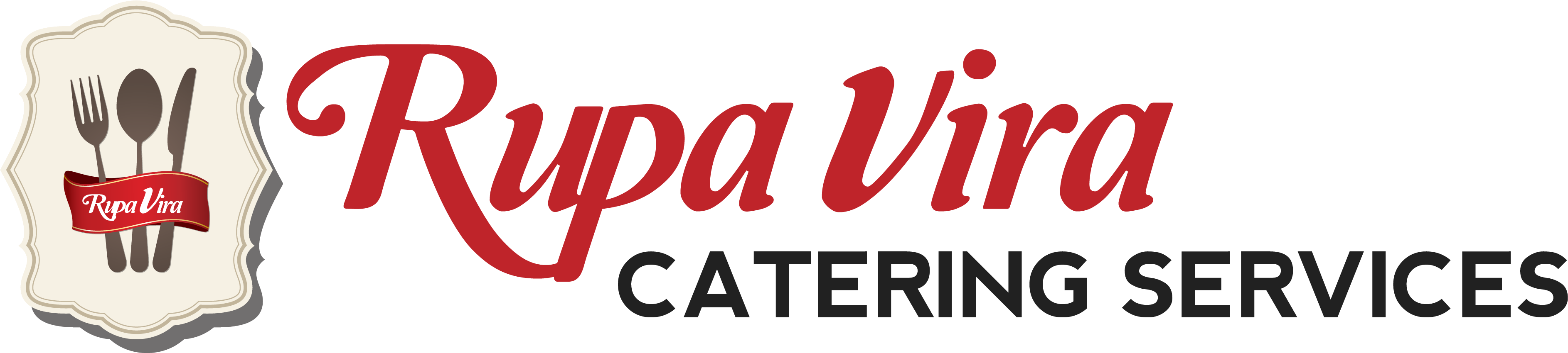 Rupa Vira Catering Services - Calligraphy Clipart (4000x1248), Png Download