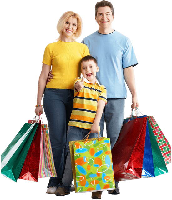 Family Shopping Images Png Clipart (550x640), Png Download