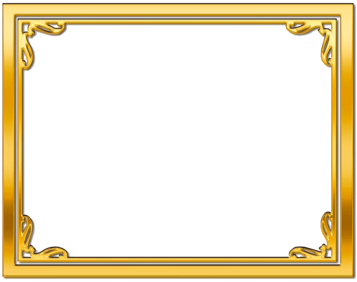 Golden Frame Transpa Image1 Peoplepng Com - Gold Frame Border Png Clipart (729x577), Png Download