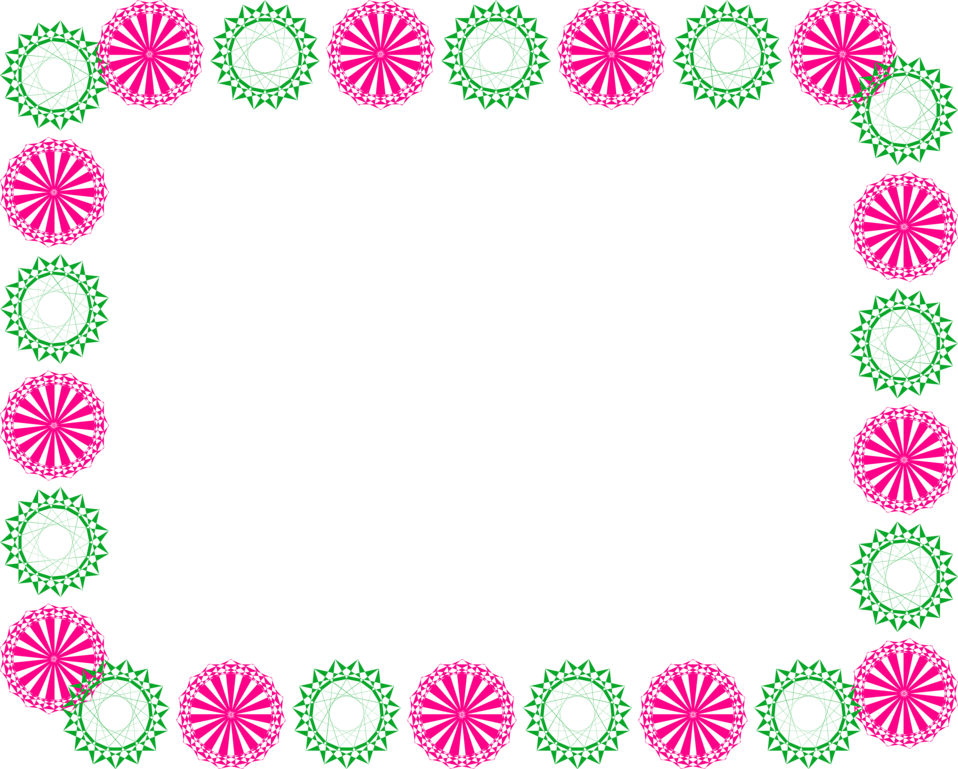 15 Mexican Flowers Border Png For Free On Mbtskoudsalg - Design Border Line Png Clipart (958x769), Png Download