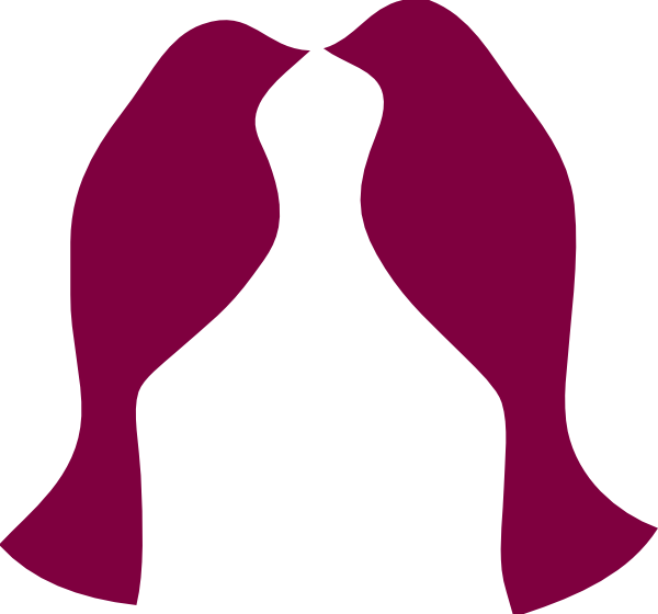 Free Clip Art Vector Design Of Love Birds Pink Svg - Cartoon Tree Birds Love - Png Download (600x560), Png Download