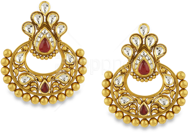 Free Png Images - Ear Ring Gold Png Clipart (850x709), Png Download