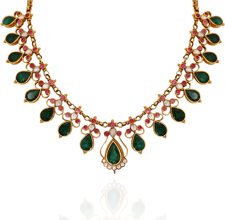 Ethnic Emerald Gold Necklace - Jerry Garcia Band Reno Clipart (1000x1000), Png Download
