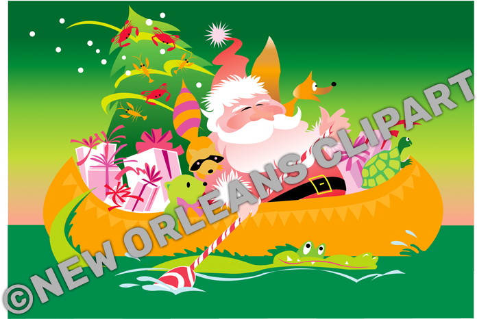 Papa Noel Cajun Christmas - Cajun Christmas Clip Art - Png Download (1000x1294), Png Download