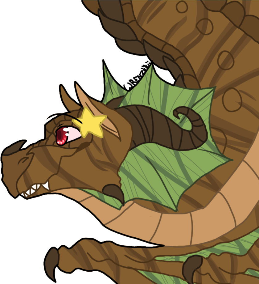 Treewood The Rainwing By Wrenziikii - Cartoon Clipart (840x919), Png Download