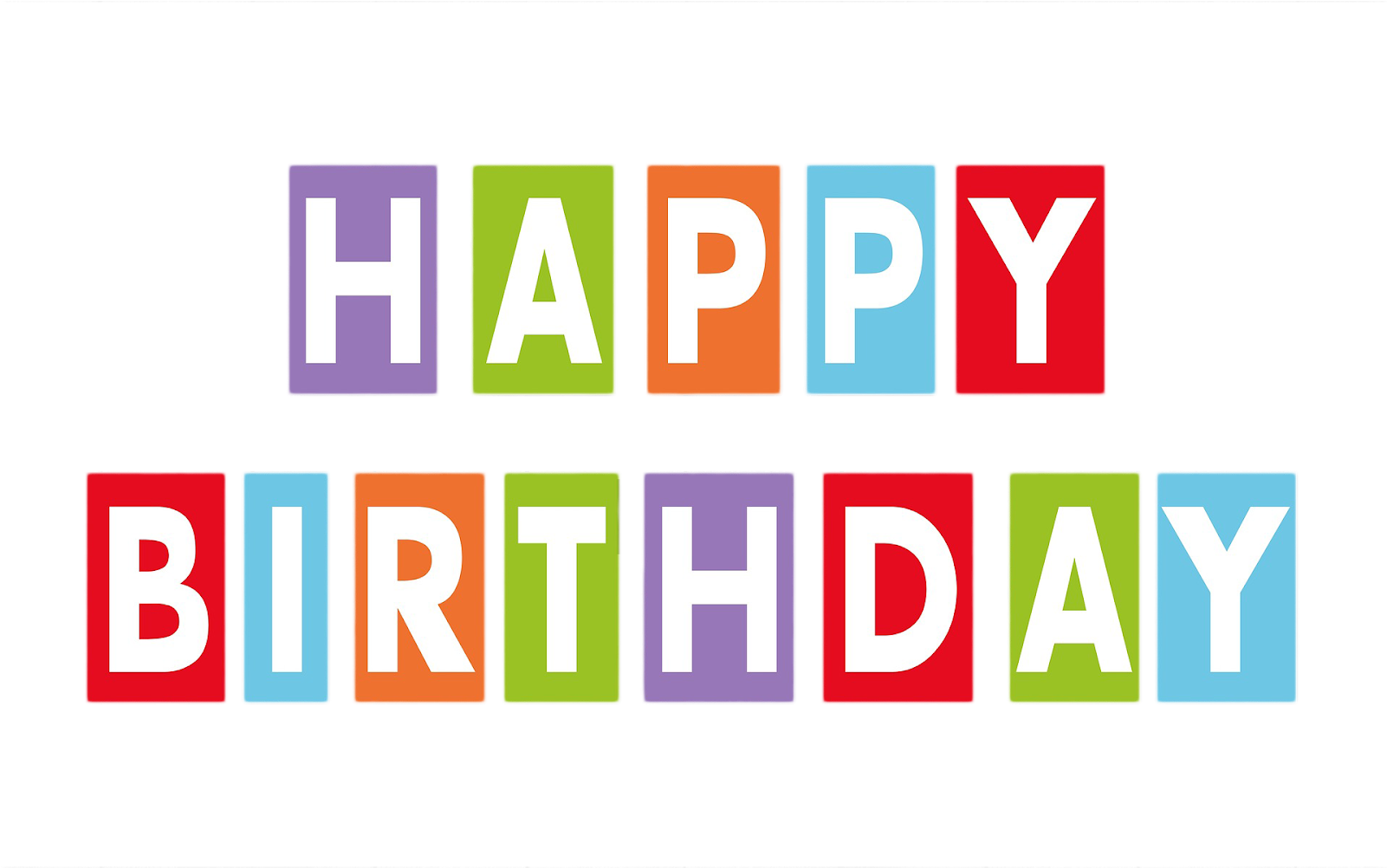 Happy Birthday Text Colorful Png Image - Graphic Design Clipart (1601x1002), Png Download