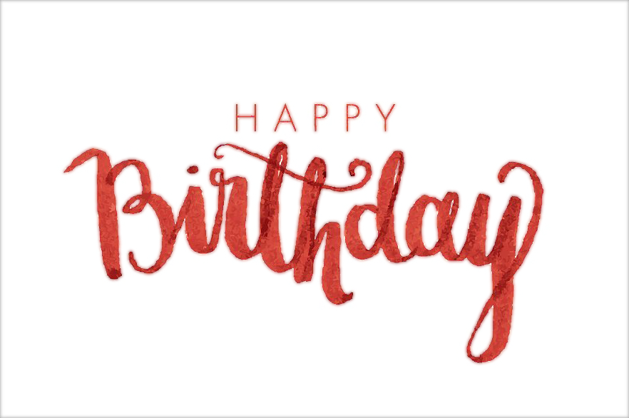 Water Colour Happy Birthday Png Calligraphy - Happy Birthday Calligraphy Clipart (882x586), Png Download