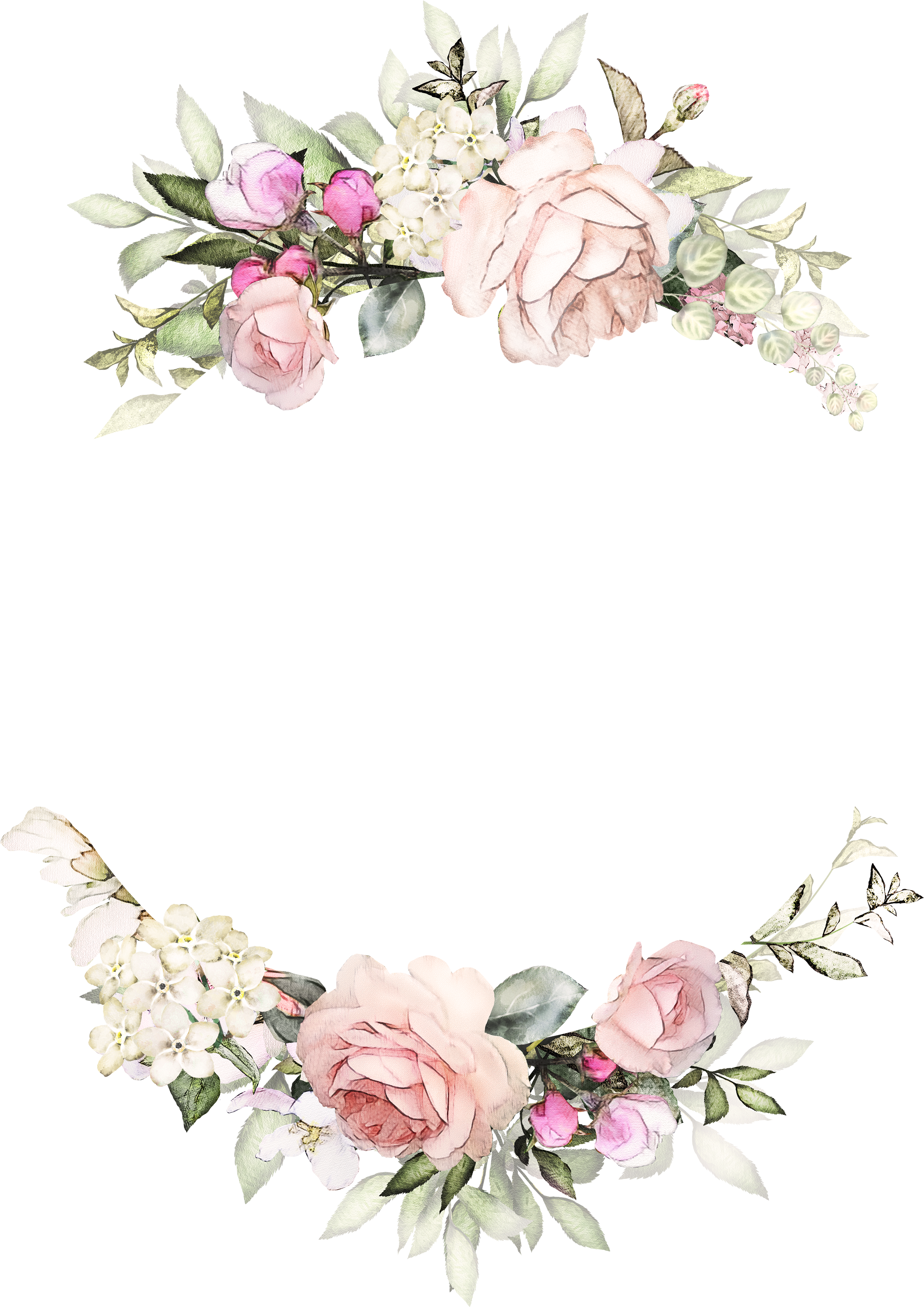 Floral Background For Wedding Invitation , Png Download Clipart (2950x4173), Png Download