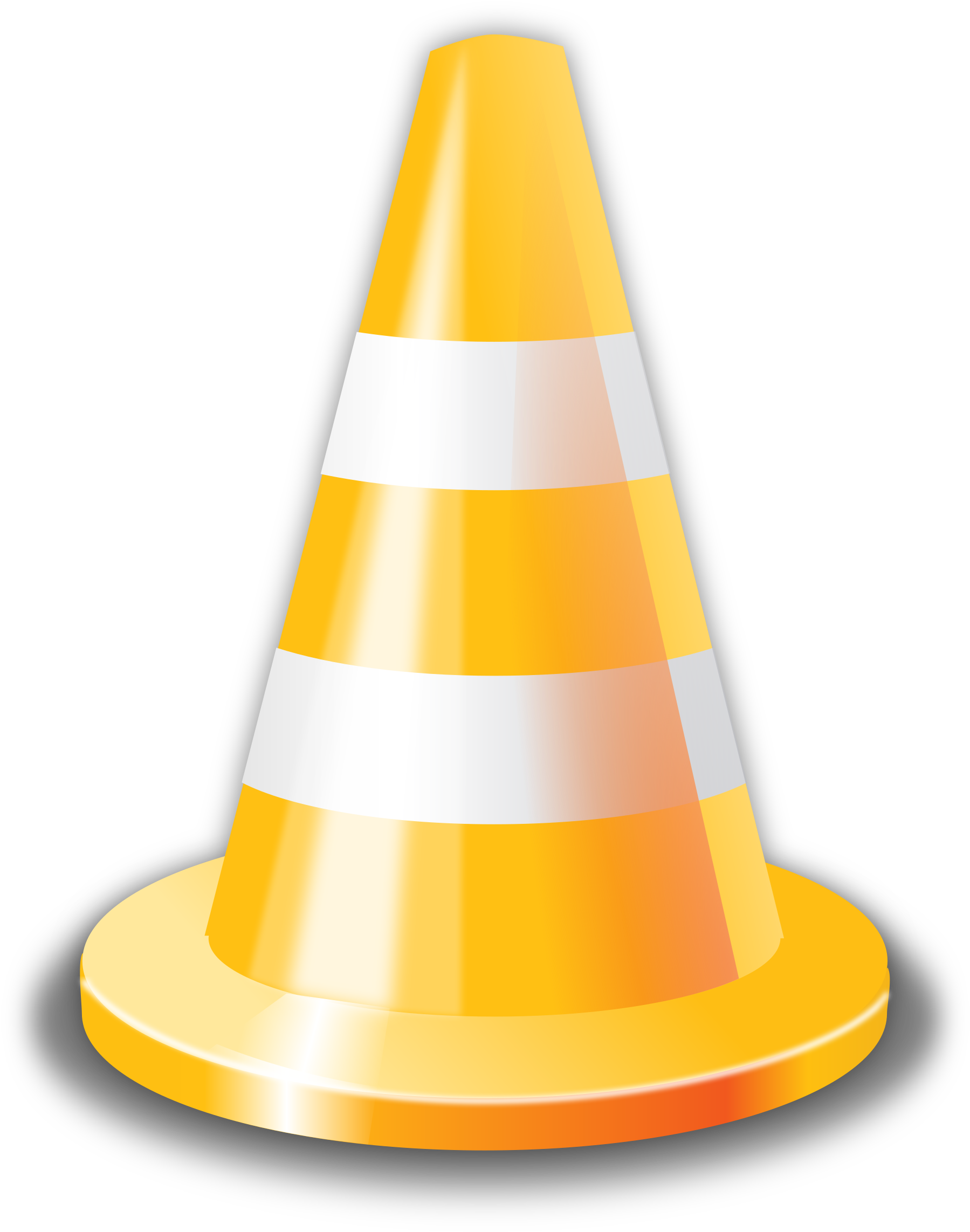 Traffic Cone Png - Yellow Cone Clipart Transparent Png (2000x2495), Png Download
