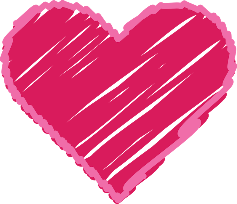 Scribble Heart Clipart - Heart - Png Download (800x689), Png Download