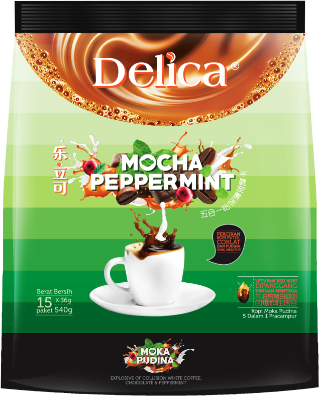 Packaging Mocha Peppermint - Delica Less Sugar Clipart (1024x1024), Png Download