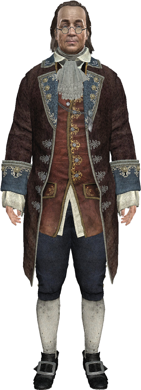 Benjamin Franklin Png - Cosplay Clipart (629x1485), Png Download