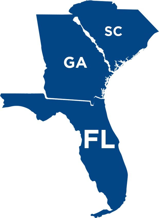 Florida, Georgia, South Carolina - Florida Clipart (619x846), Png Download