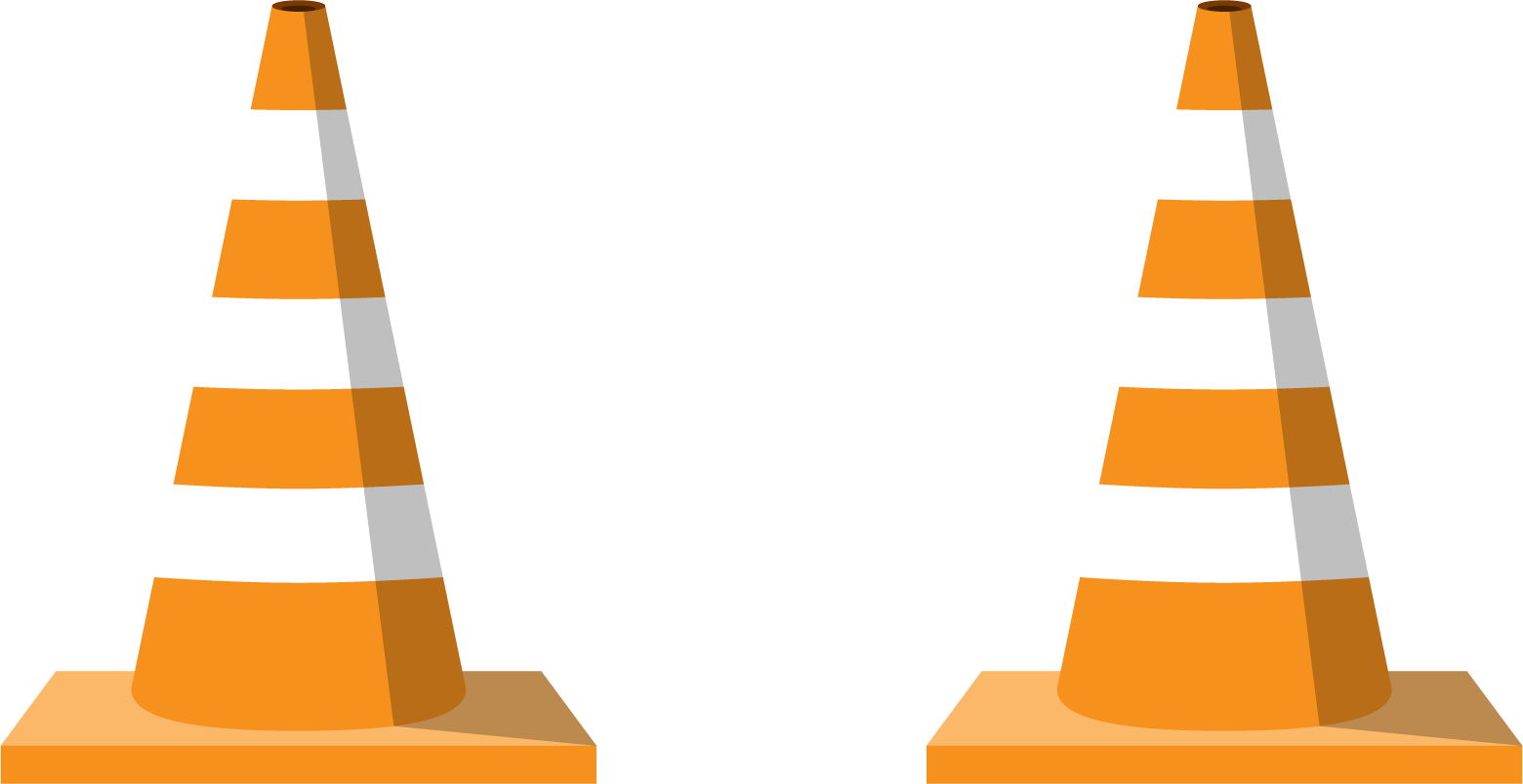 Traffic-cones Clipart (1560x804), Png Download