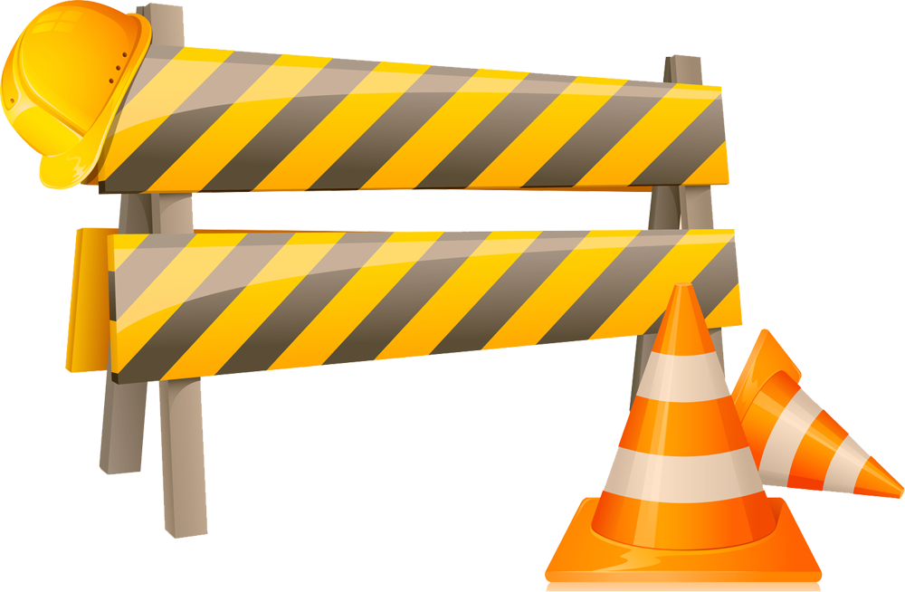 Cone Clipart Traffic American - Road - Png Download (1000x654), Png Download