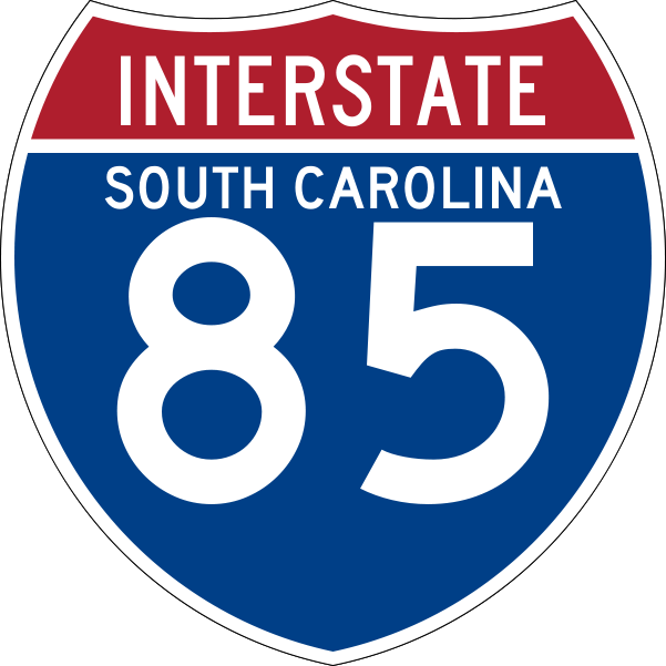 Pavement Thickness Survey Along Section Of I-85 In - I85 Sign Clipart (601x601), Png Download
