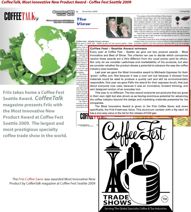 Most Innovative New Product Award Friis Coffee - Coffee Fest Clipart (650x722), Png Download