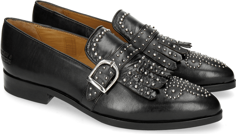 Loafers Jessy 26 Black Rivets Buckle - Shoe Clipart (1024x1024), Png Download