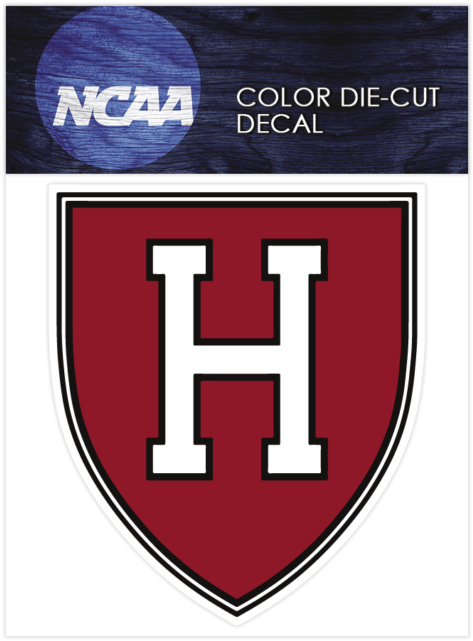 Harvard Crimson Logo Ncaa Die Cut Vinyl Car Sticker - Ncaa Clipart (640x640), Png Download