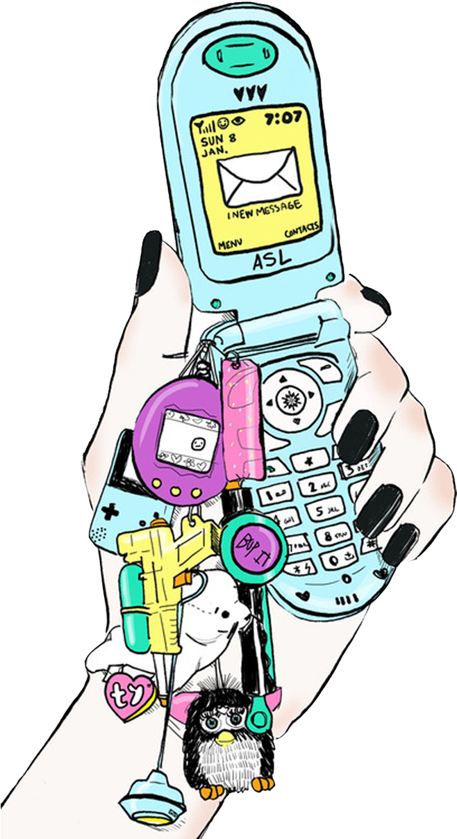 Vintage Transparent Overlay Transparency Vintage Art - 90's Tumblr Drawings Clipart (700x1209), Png Download