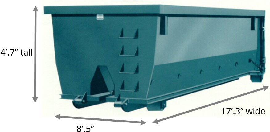 Roll Off Dumpster Clipart (898x451), Png Download