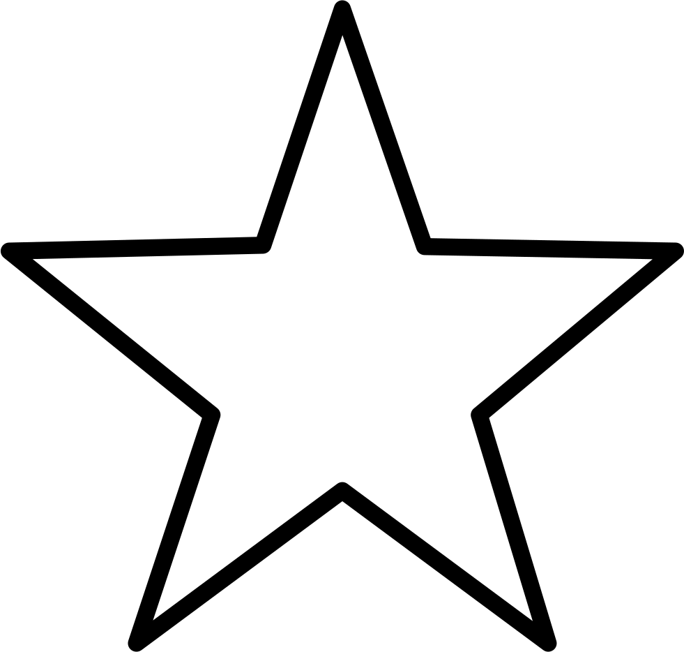 5 Point Star Svg Png Icon Free Download - Star Shape Clipart Black And White Transparent Png (981x934), Png Download