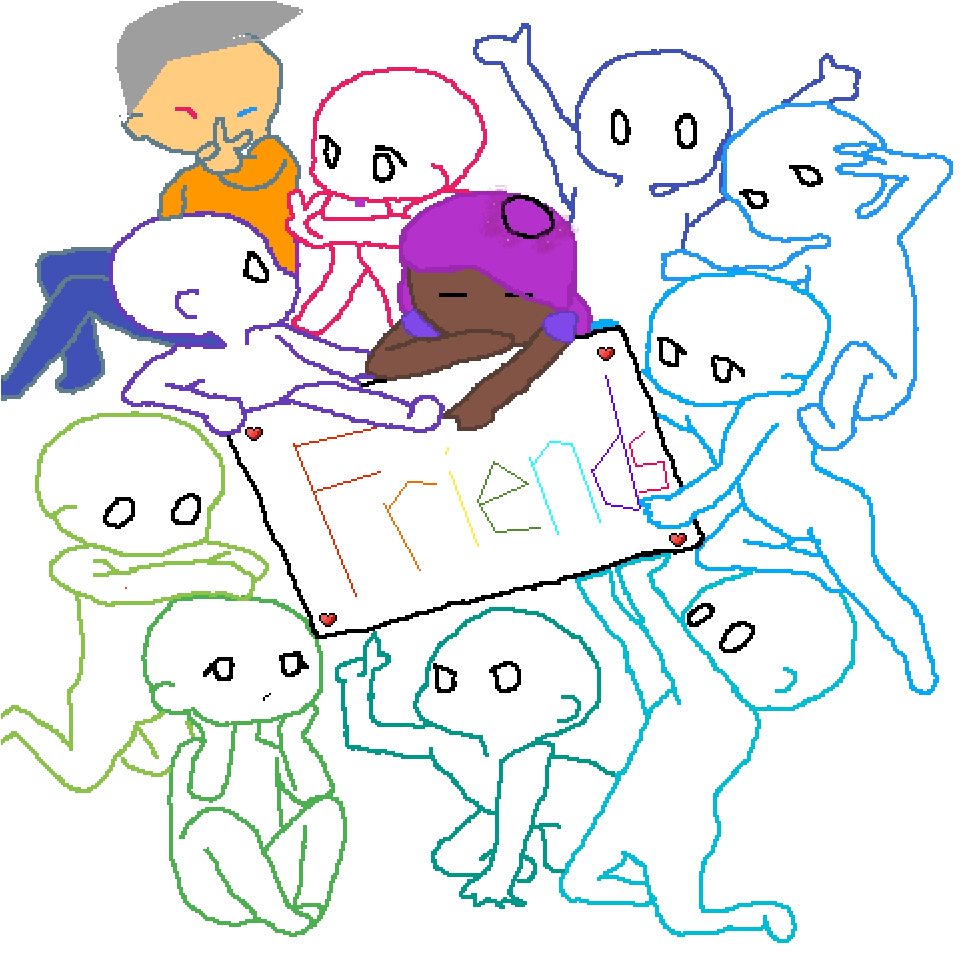 Friends - Illustration Clipart (1000x1000), Png Download