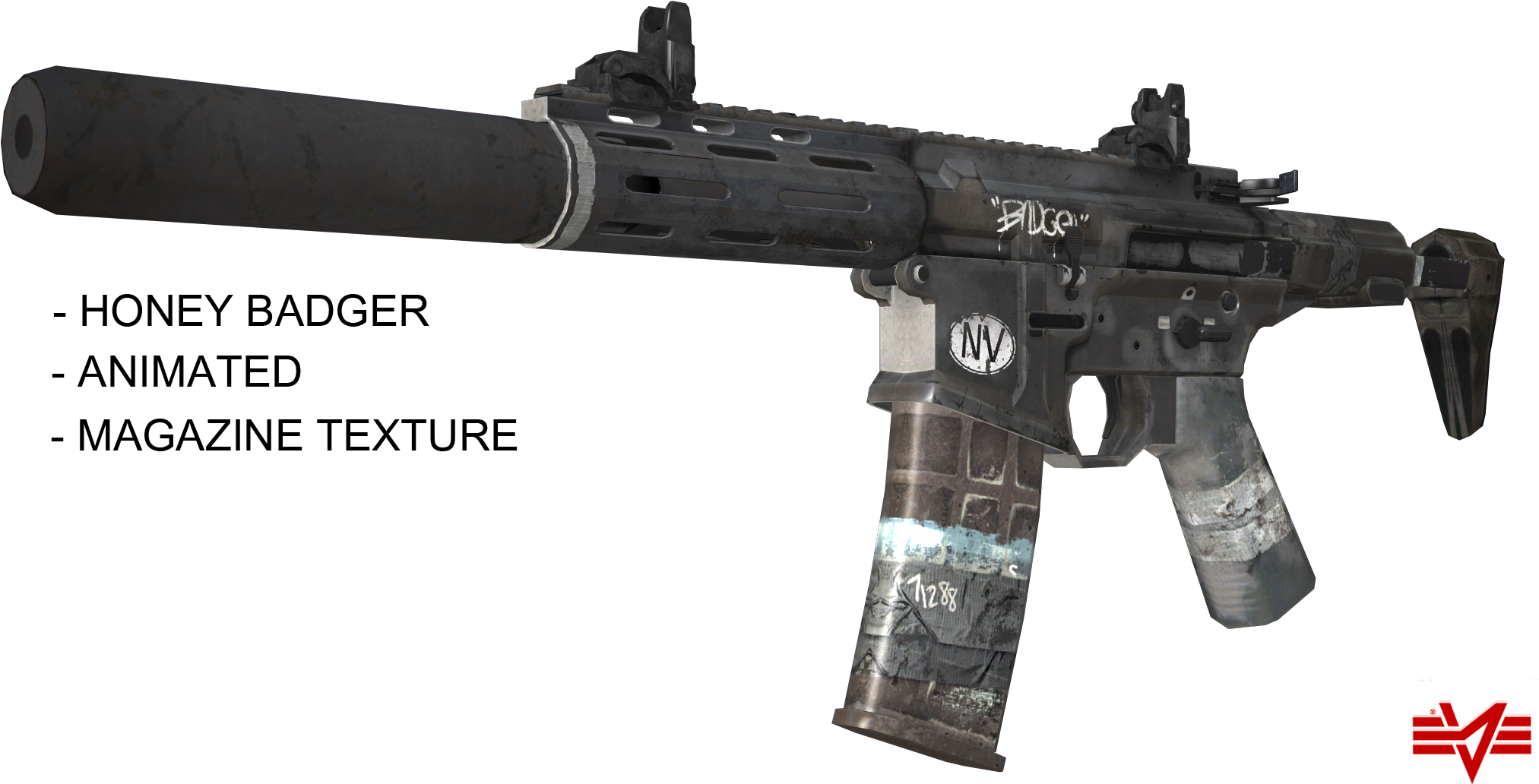 027618 1 Original - Honey Badger Ghosts Clipart (2062x1090), Png Download