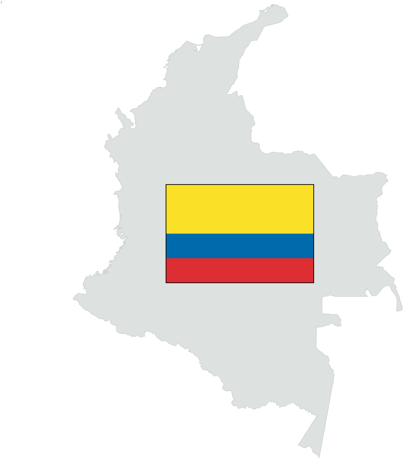 Colombia - Map Colombia Clipart (1854x1667), Png Download
