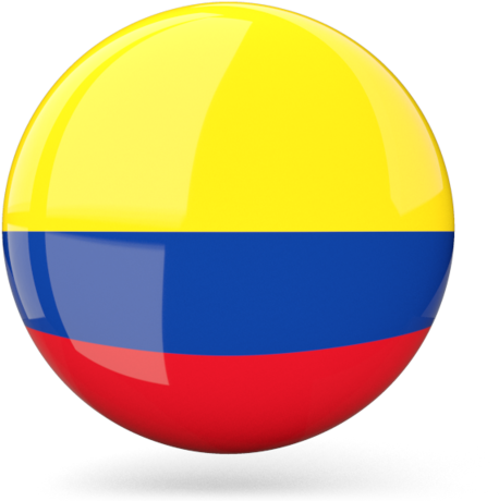 Colombia Round Flag Clipart (640x480), Png Download