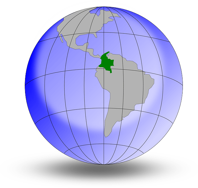 Exploring The Sharing Economy For Travel In Colombia - Colombia On A Globe Clipart (640x608), Png Download