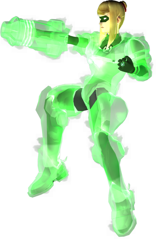 Greenlanternsamus - Green Lantern Mega Man Clipart (545x832), Png Download
