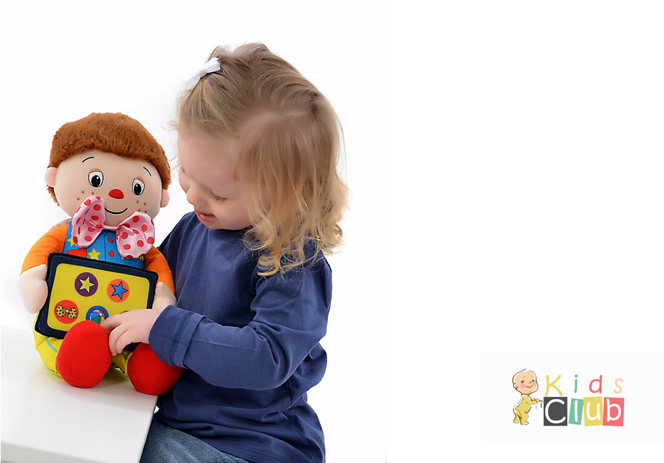 Kid Playing With Soft Toys Clipart (1366x672), Png Download