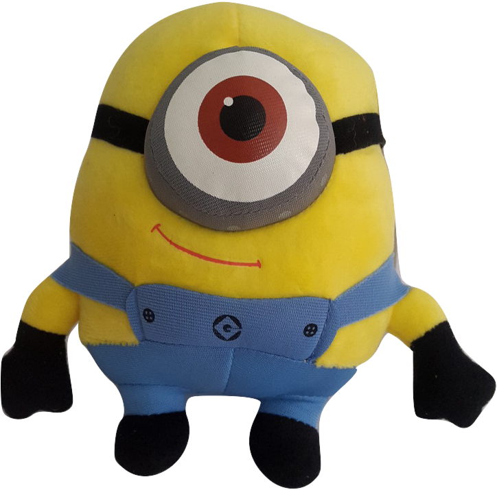 Minions Soft Toy - Stuart Despicable Me Plush Transparent Clipart (730x783), Png Download