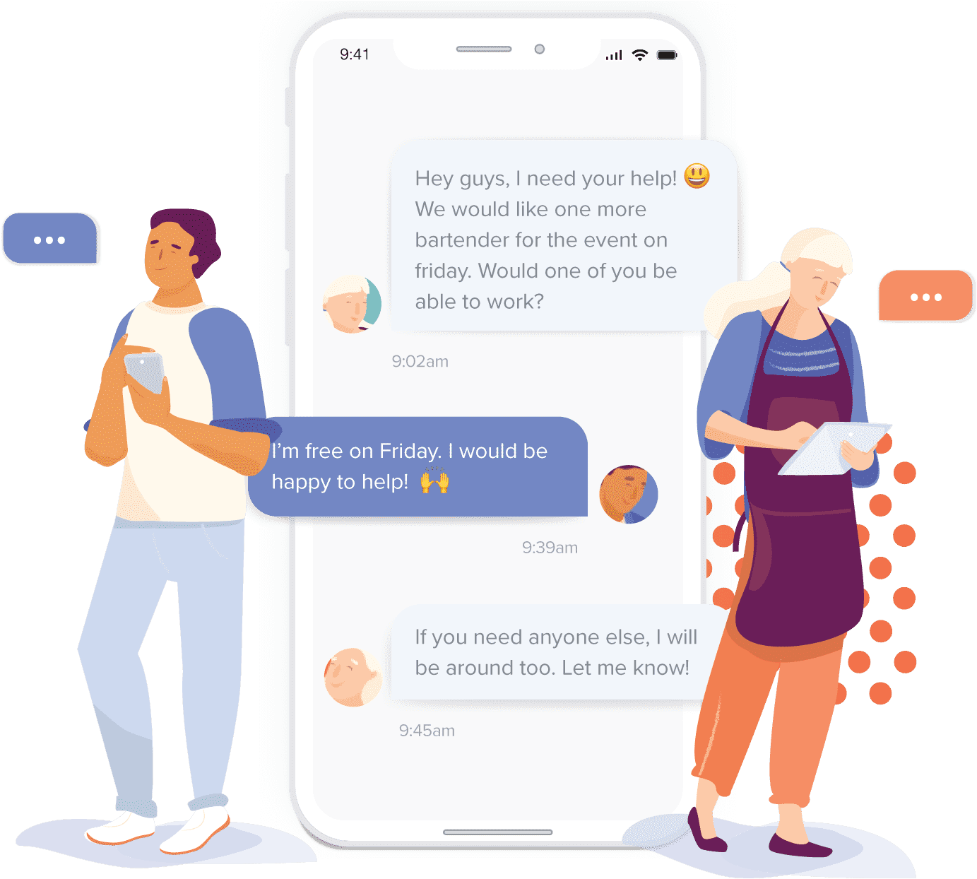 Team Communication Tools Illustration - Illustration Clipart (1600x1362), Png Download