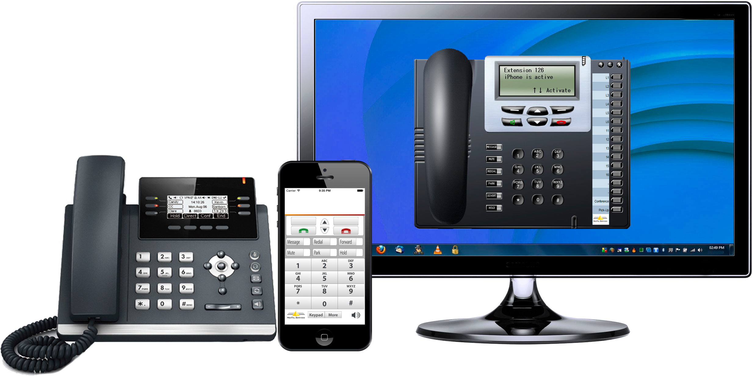 Cloud Phone - Communication System Png Clipart (2504x1264), Png Download