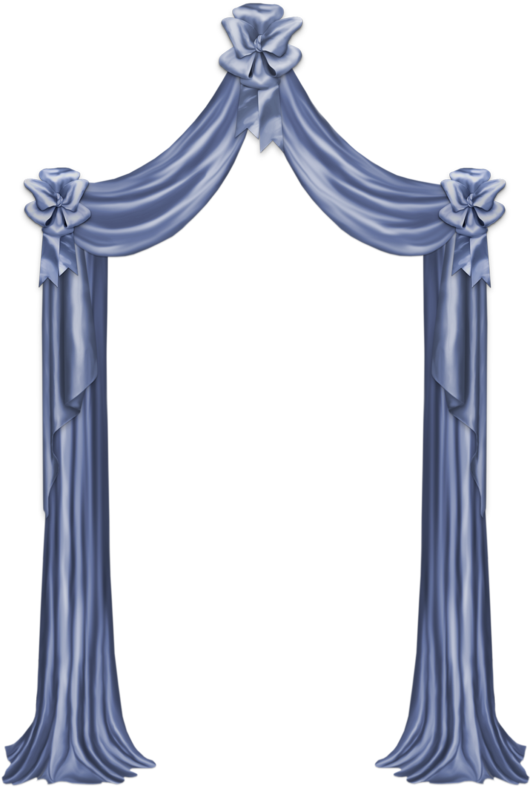 Blue Decor Png Picture Gallery Yopriceville View Ⓒ - White Curtain Clipart Borders Png Transparent Png (1141x1715), Png Download