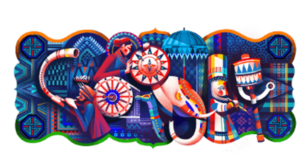 Google Celebrated India's 69th Indian Republic Day - India 69th Republic Day Clipart (1024x768), Png Download