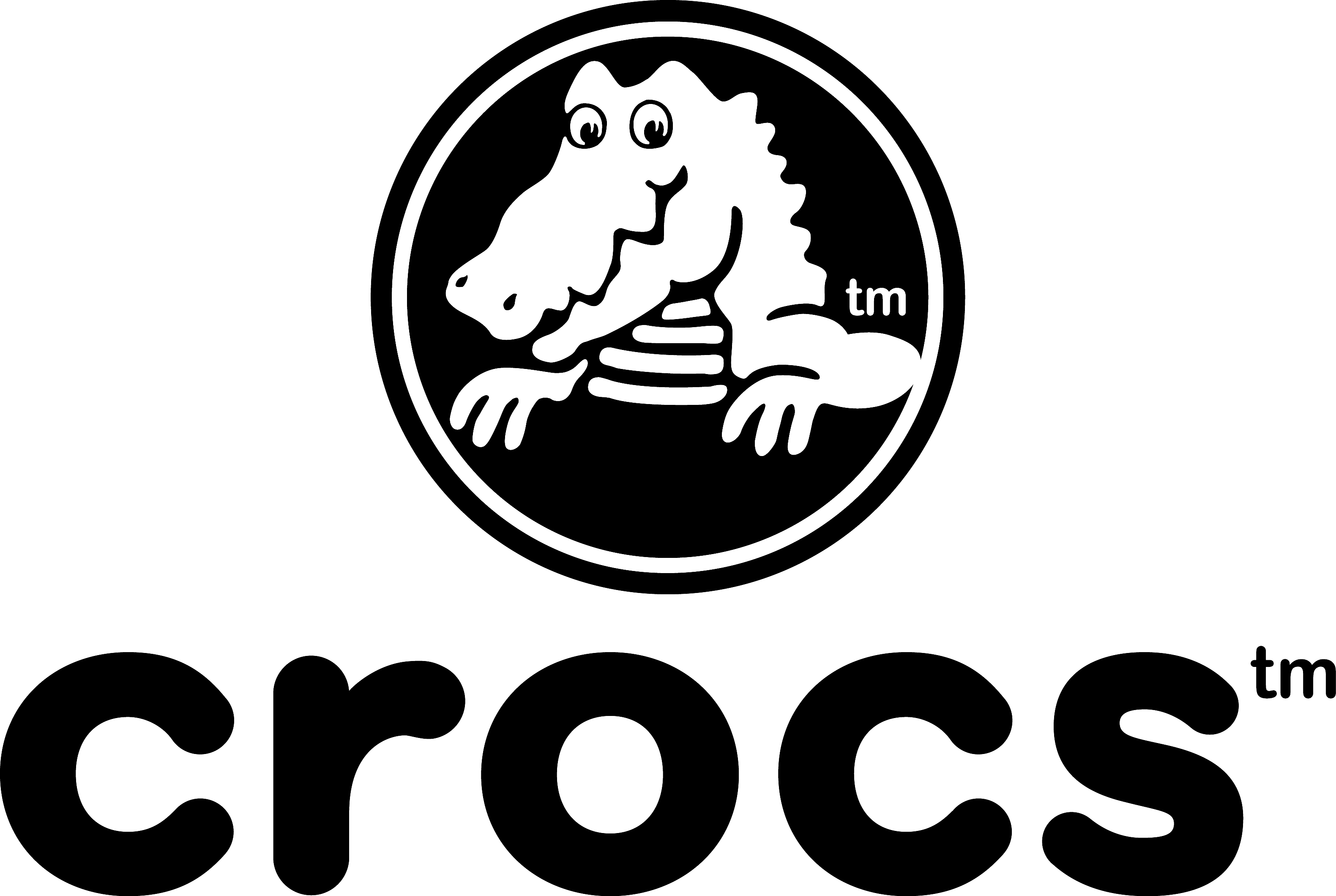 Crocs And Crocodile Logo - Crocs Logo Clipart (3161x2120), Png Download