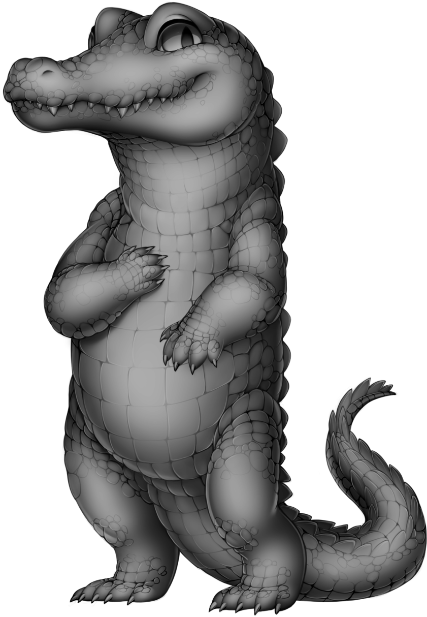 Furvilla Alligator/croc Base Clipart (841x1214), Png Download