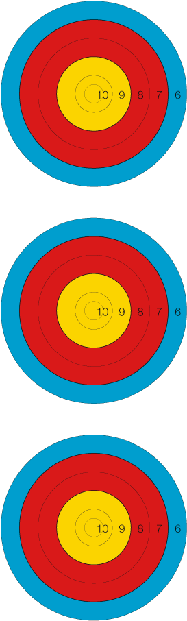 Archery At The Olympic Games - Indoor Target Archery Clipart (350x982), Png Download