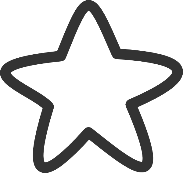 Black And White Star Clip Art At Clker - Star Clipart Black And White - Png Download (600x570), Png Download