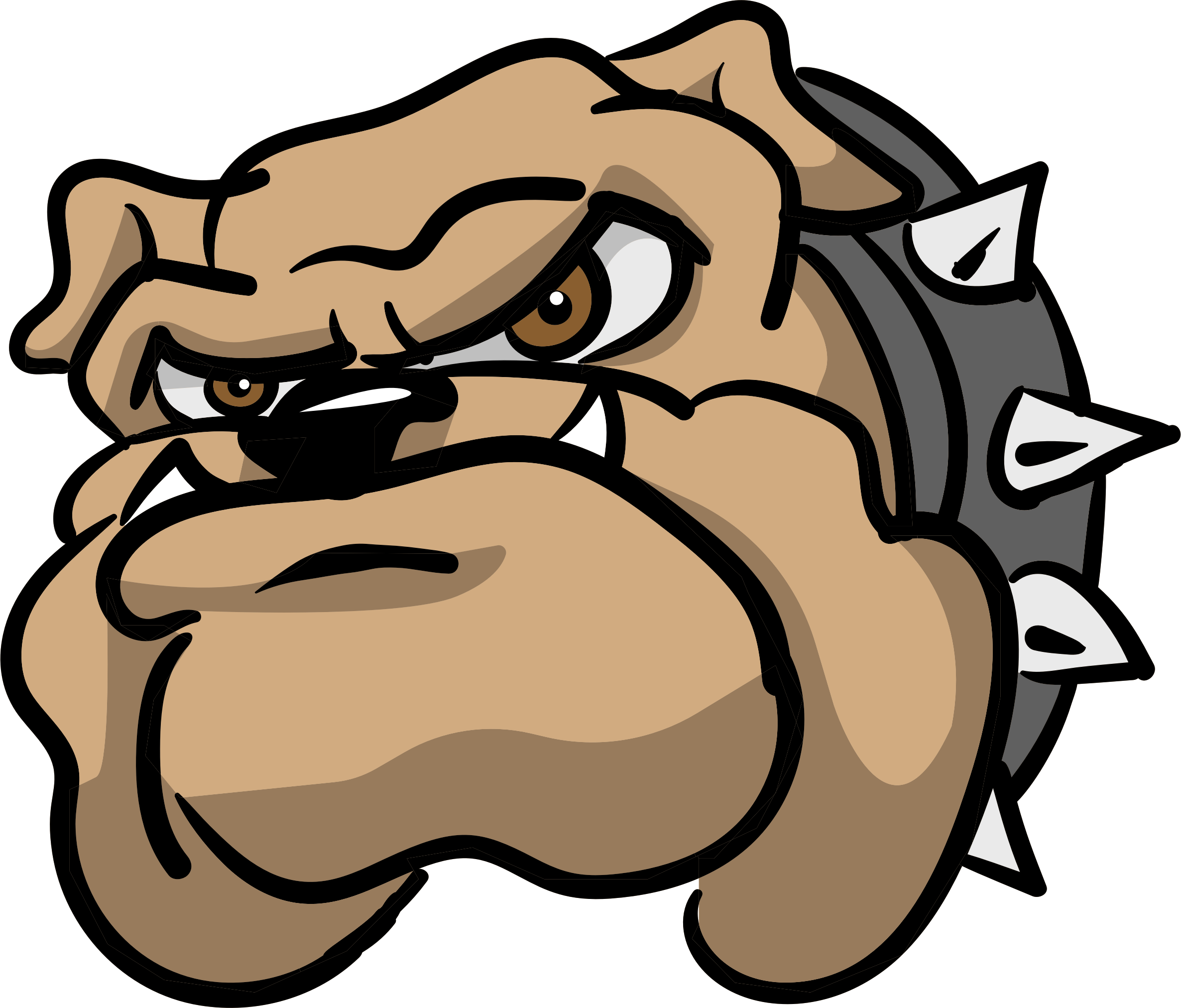 Big Image - Bulldog T Shirt Clipart (2372x2024), Png Download